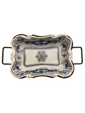 Vintage Temptations By Tara Stoneware Baking Dish Ovenware Liner & Rack